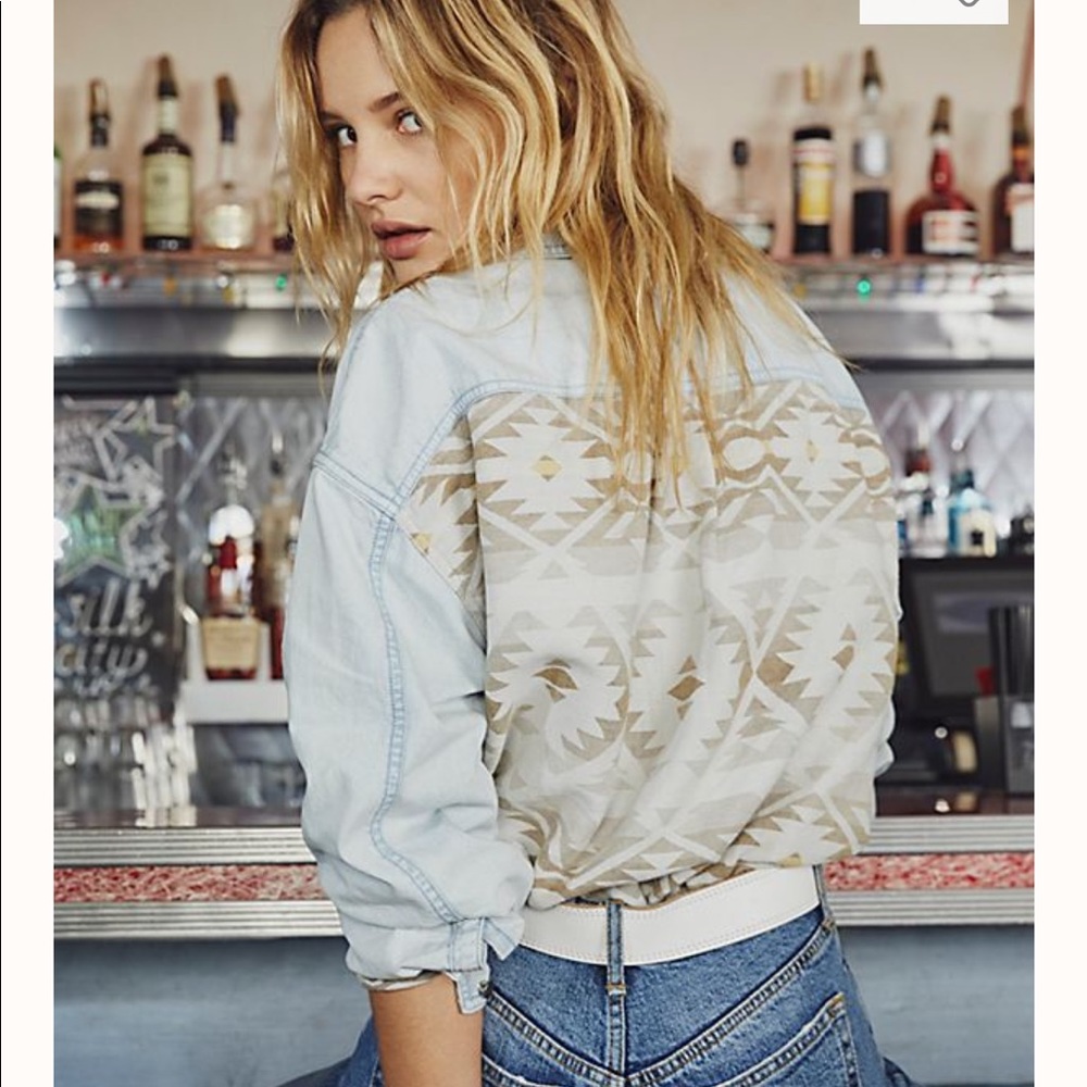 FREE PEOPLE  ~Echo Rock Button-Down Shirt  ~ Small